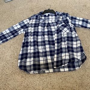 Blue plaid flannel